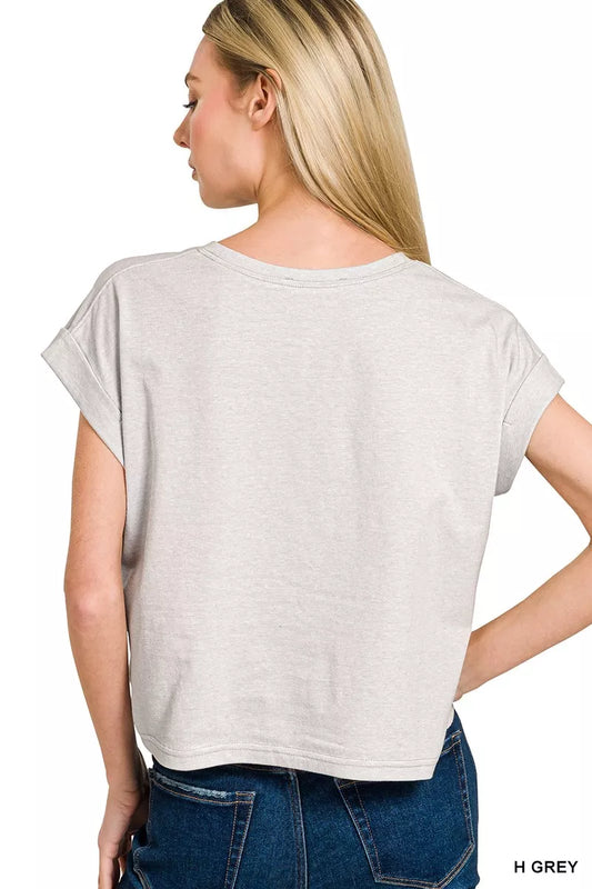 Sarah Express Women's American Flag T-Shirt - Patriotic Round Neck Short Sleeve Top