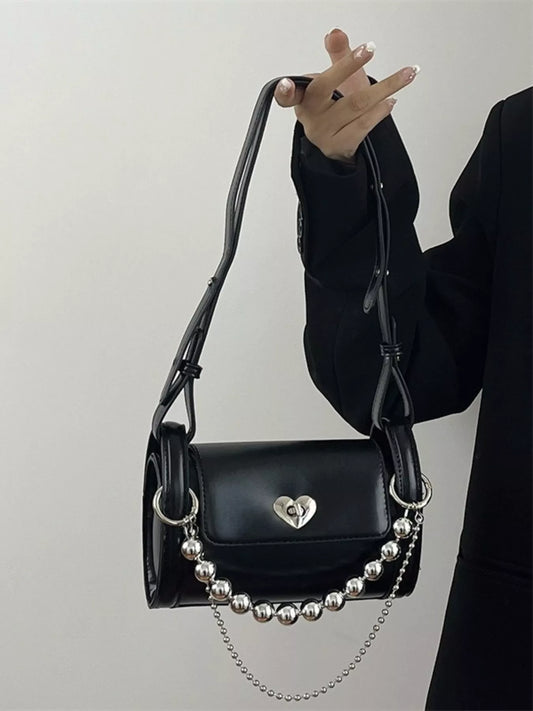 Sarah Express Women's Heart Headed Chain Decor Shoulder Bag