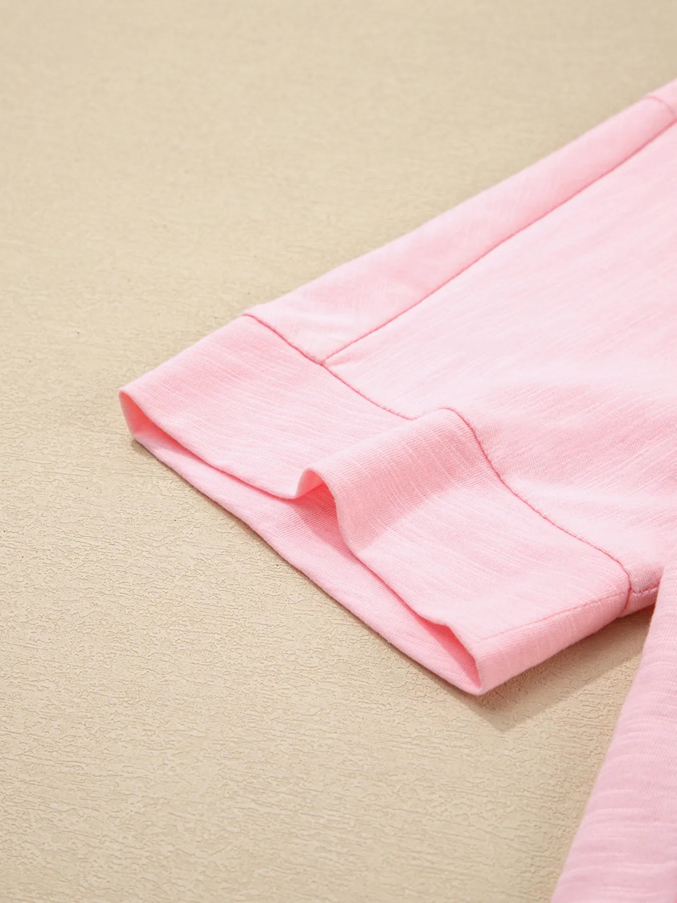 Sarah Express Women's Flower Patched Exposed Seam Oversized T Shirt