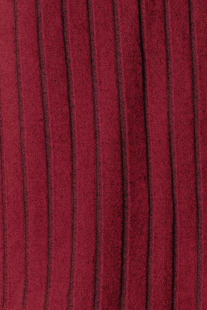 Sarah Express Women's Ribbed Long Sleeve Top with Slit Detail - Basic Bae