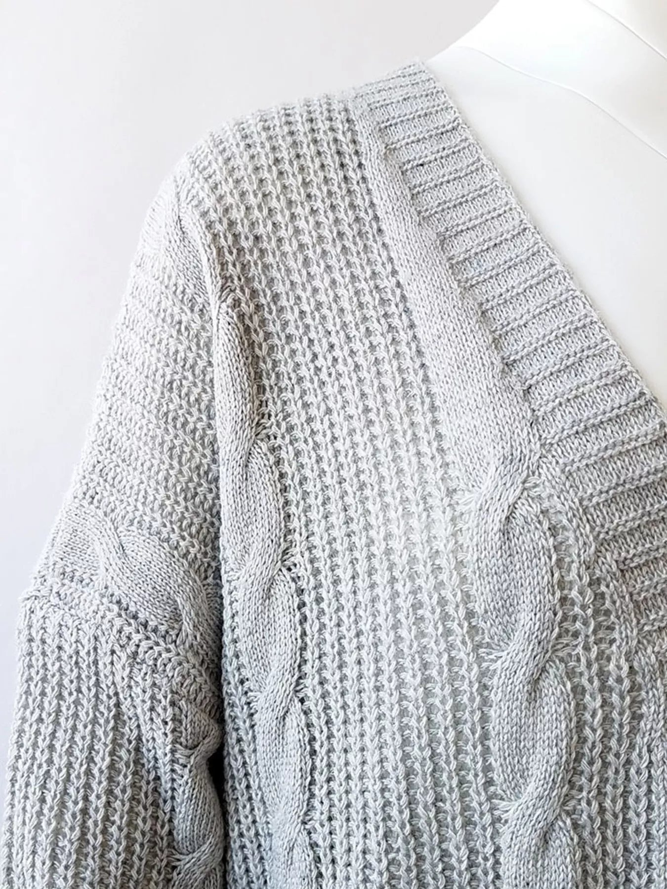 Sarah Express Women's Chunky Knit Open Front Cardigan - Cozy Oversized Plus Size Sweater