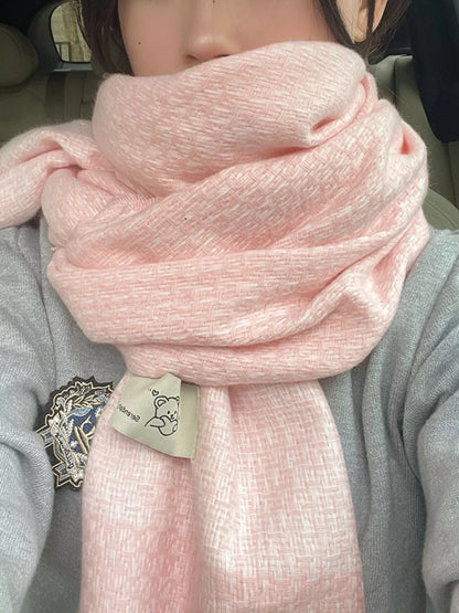 Sarah Express Women's Raw Hem Scarf Pink ONESIZE