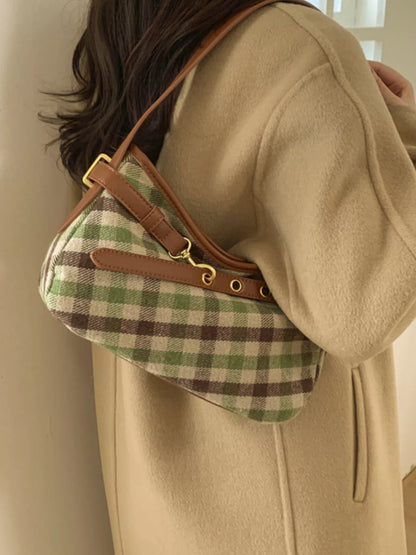 Sarah Express Women's Plaid Pattern Shoulder Bag