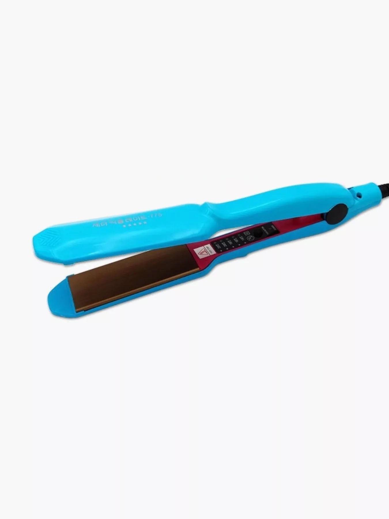 Sarah Express 2-in-1 Curling & Straightening Iron - Dual Hair Styling Tool Lake Blue Tablet Clip