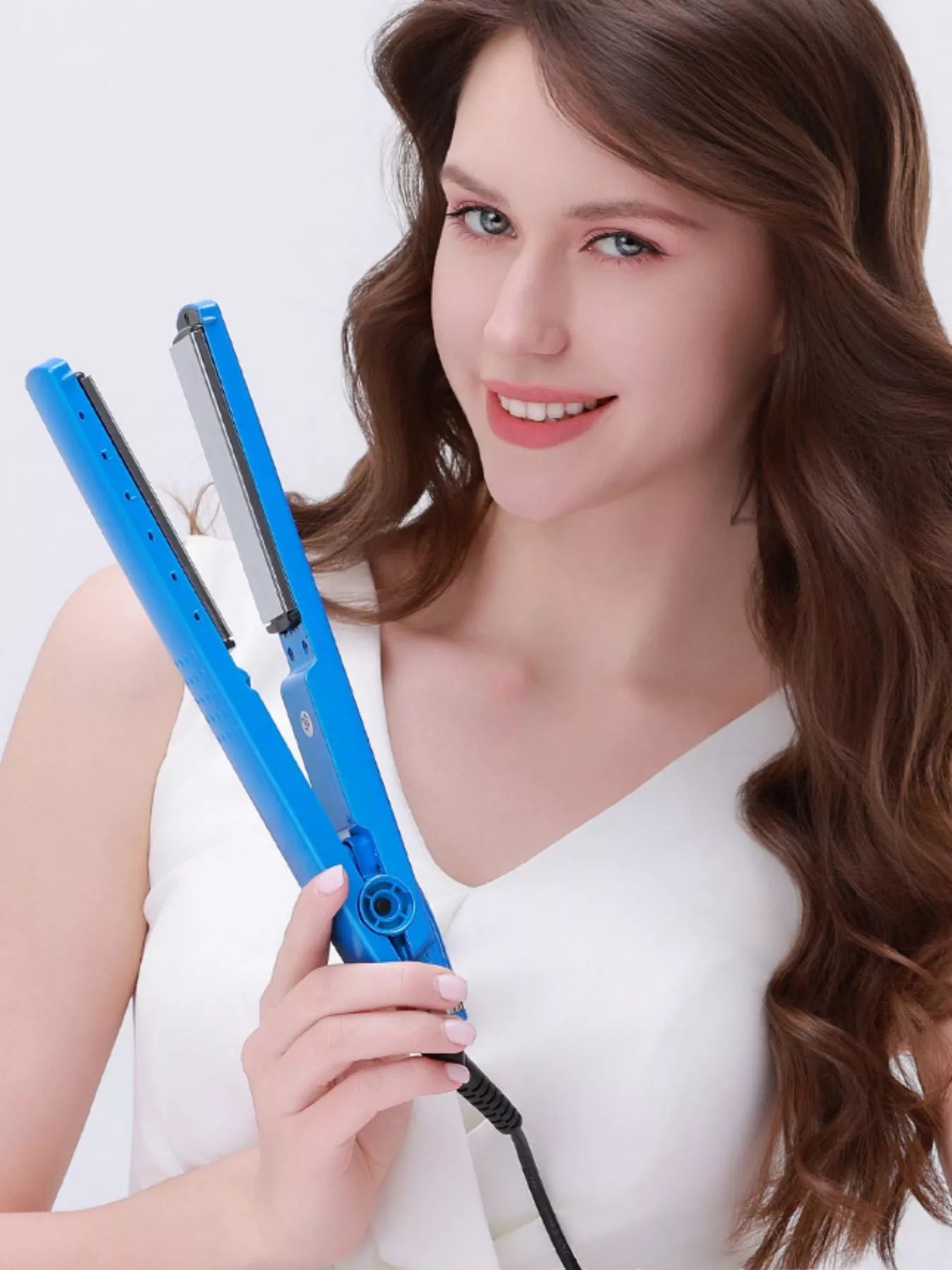 Sarah Express 2-in-1 Hair Straightener and Curling Iron with Adjustable Temperature