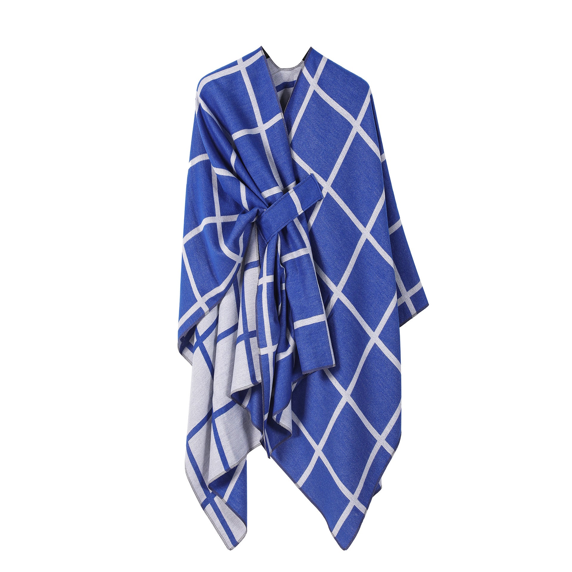 Sarah Express Women's Gingham Check Warm Scarf - Oversized Plaid Shawl Fall Winter Accessory