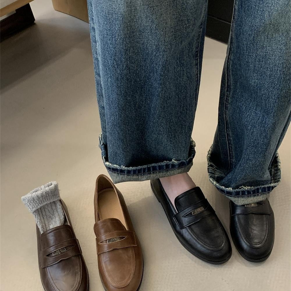 Sarah Express Women's Round Toe Loafer Dress Shoes – Soft Sole Slip-On Microfiber Flats | Everyday Comfort