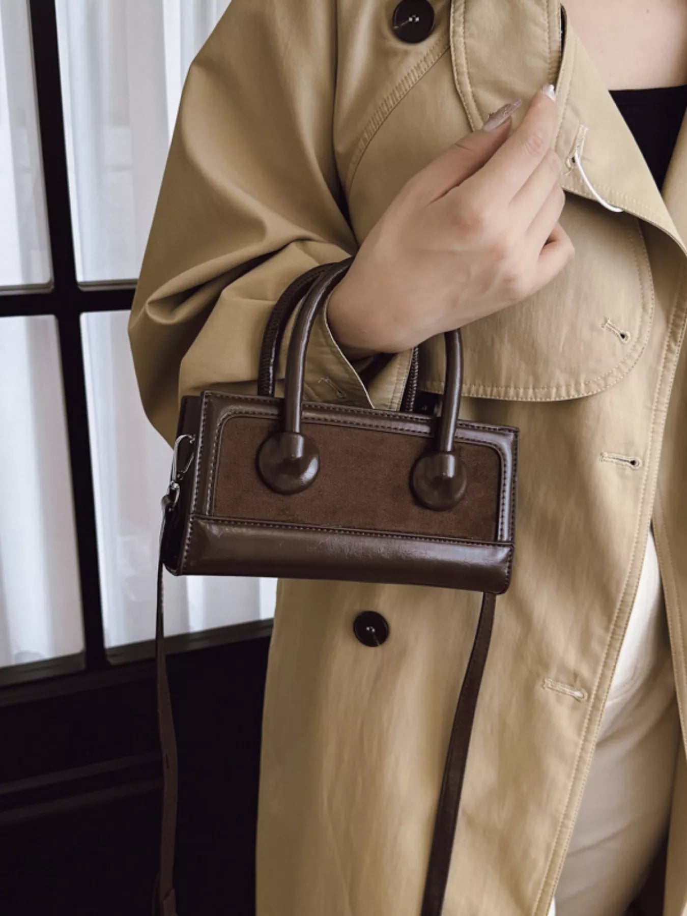 Sarah Express Women's Top Handle Crossbody Bag Brown One Size