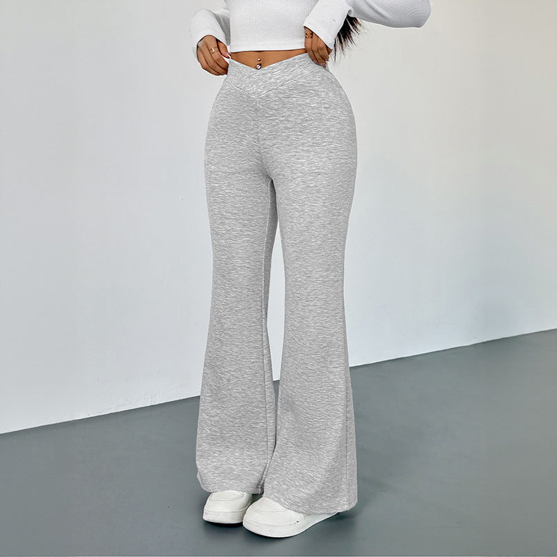 Sarah Express Women's Slim Fit Bootcut Trousers Viscose Blend Stretch Casual Pants