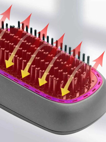 Sarah Express 2-in-1 Heated Hair Straightening Comb - Curling & Straightening Brush