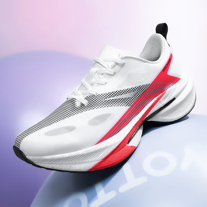 Sarah Express Mens Breathable Soft-soled Cushioned And Abrasion-resistant Mesh Shoes Vitality Red