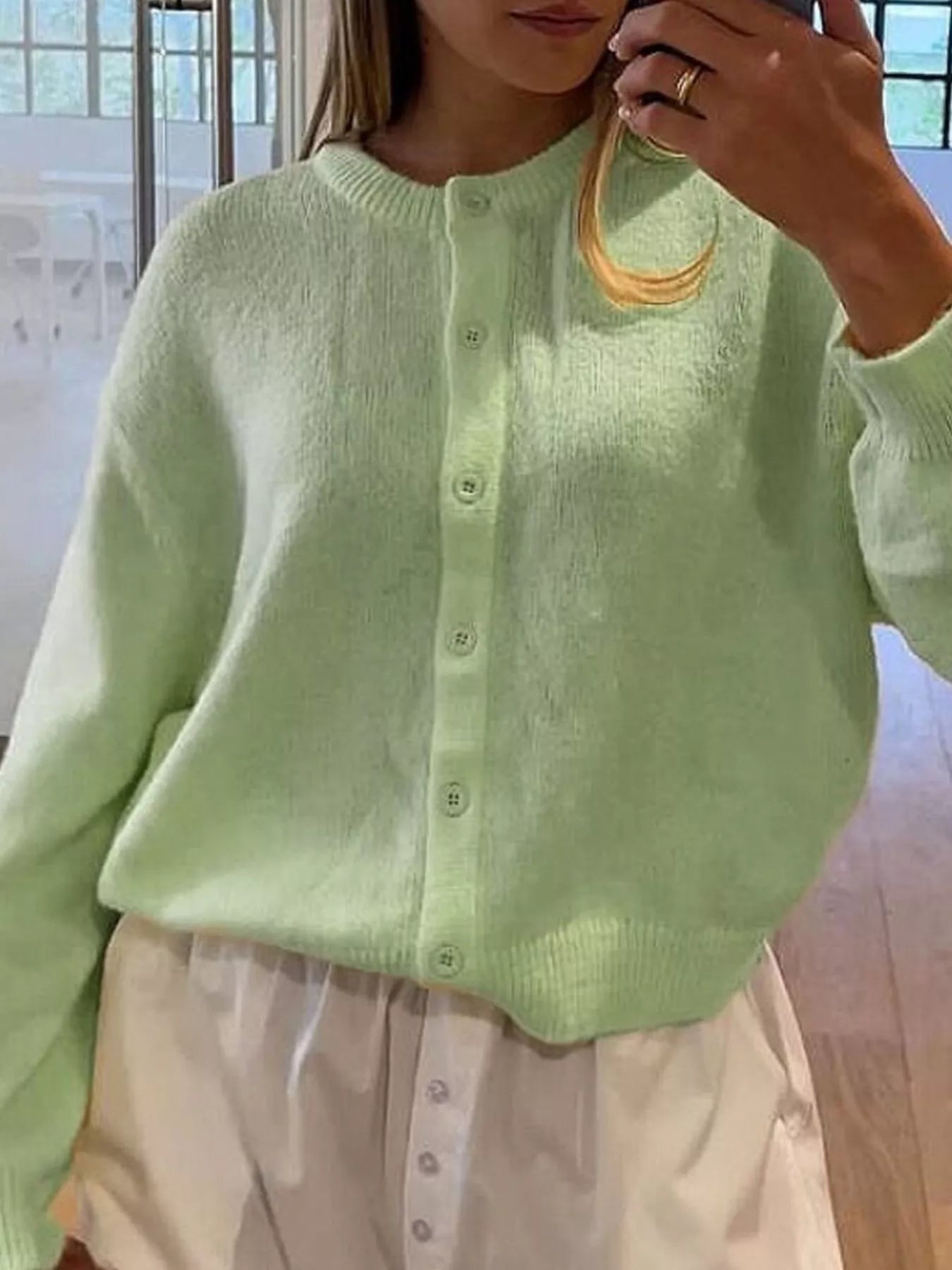 Sarah Express Women's Button-Down Knit Cardigan