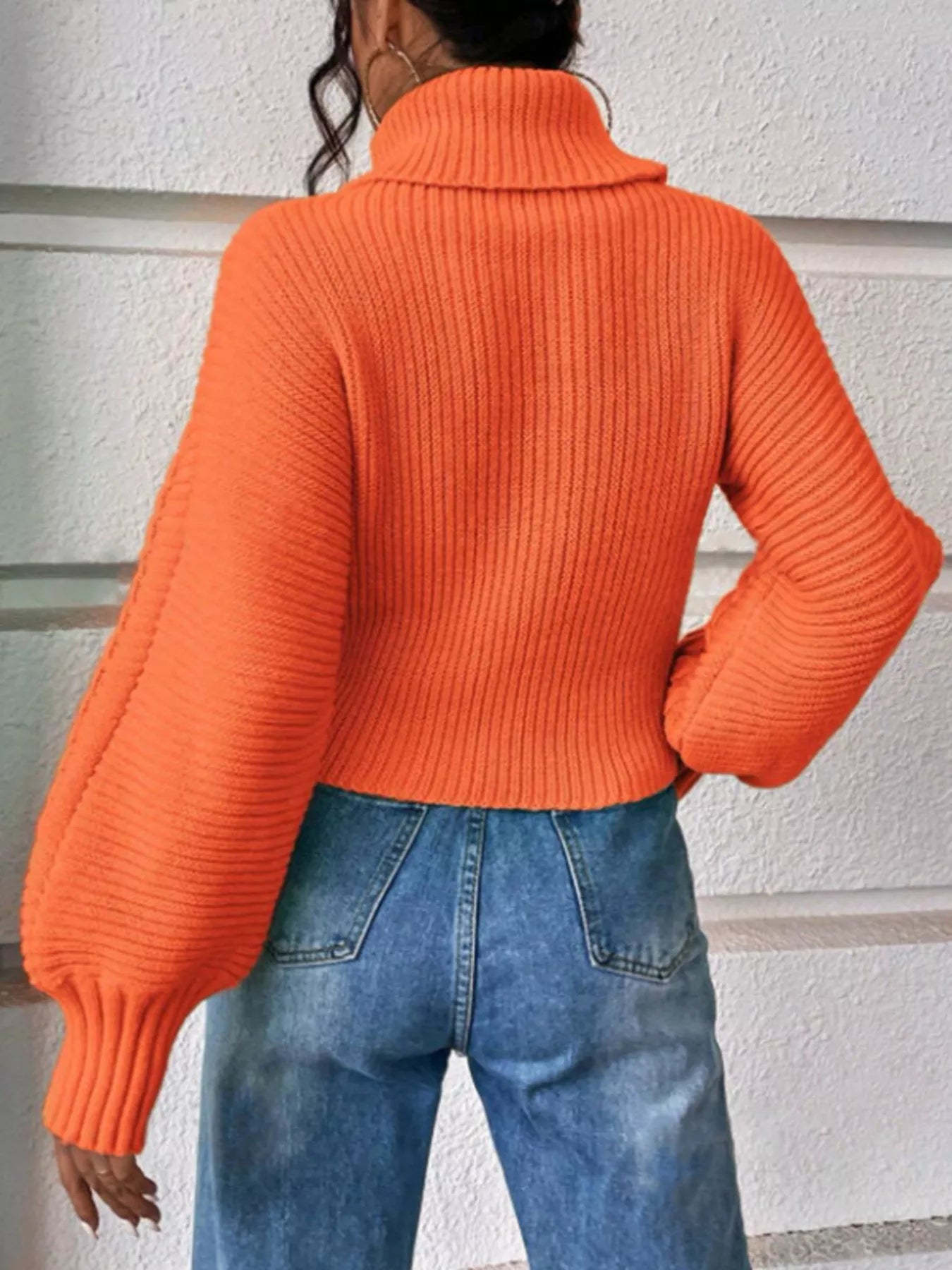 Sarah Express Women's Cable Knit Turtleneck Sweater - Long Sleeve Plus Size