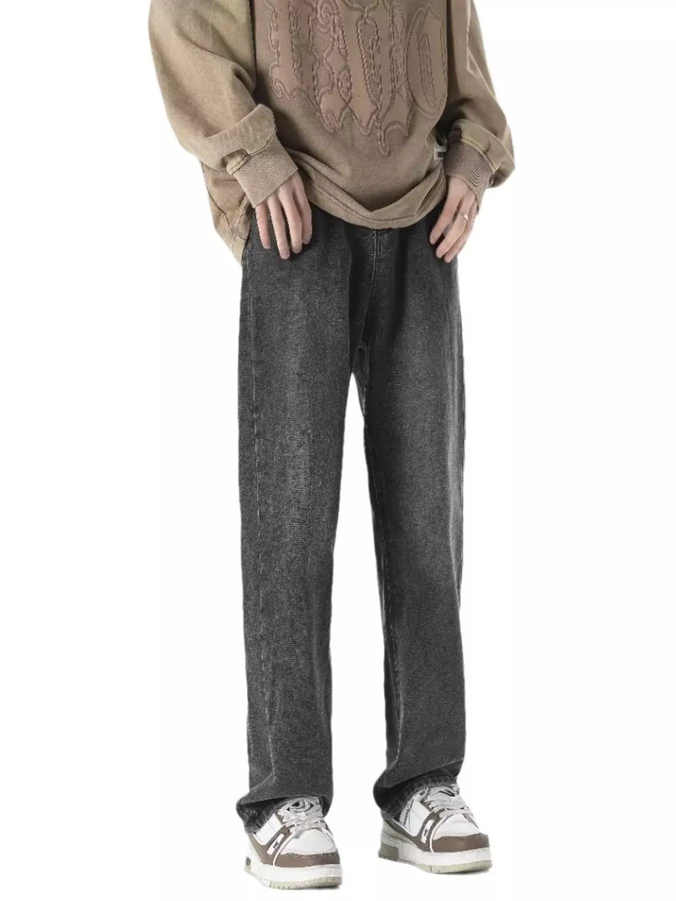 Sarah Express Women's Vintage Wash Loose Fit Jeans Plus Size