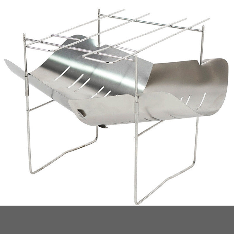 Portable Folding Camping Stove - Ultralight Wood Fire BBQ Cooking Grill for Outdoor Hiking