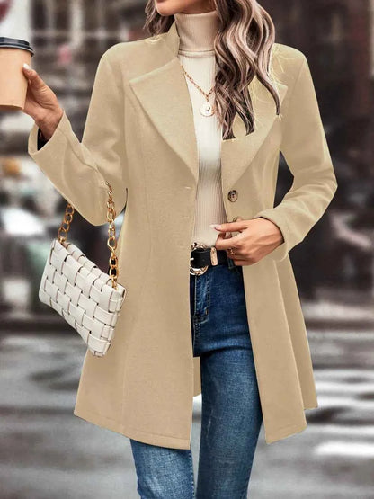 Sarah Express Women's Button Up Longline Coat - Double Breasted Trench Coat