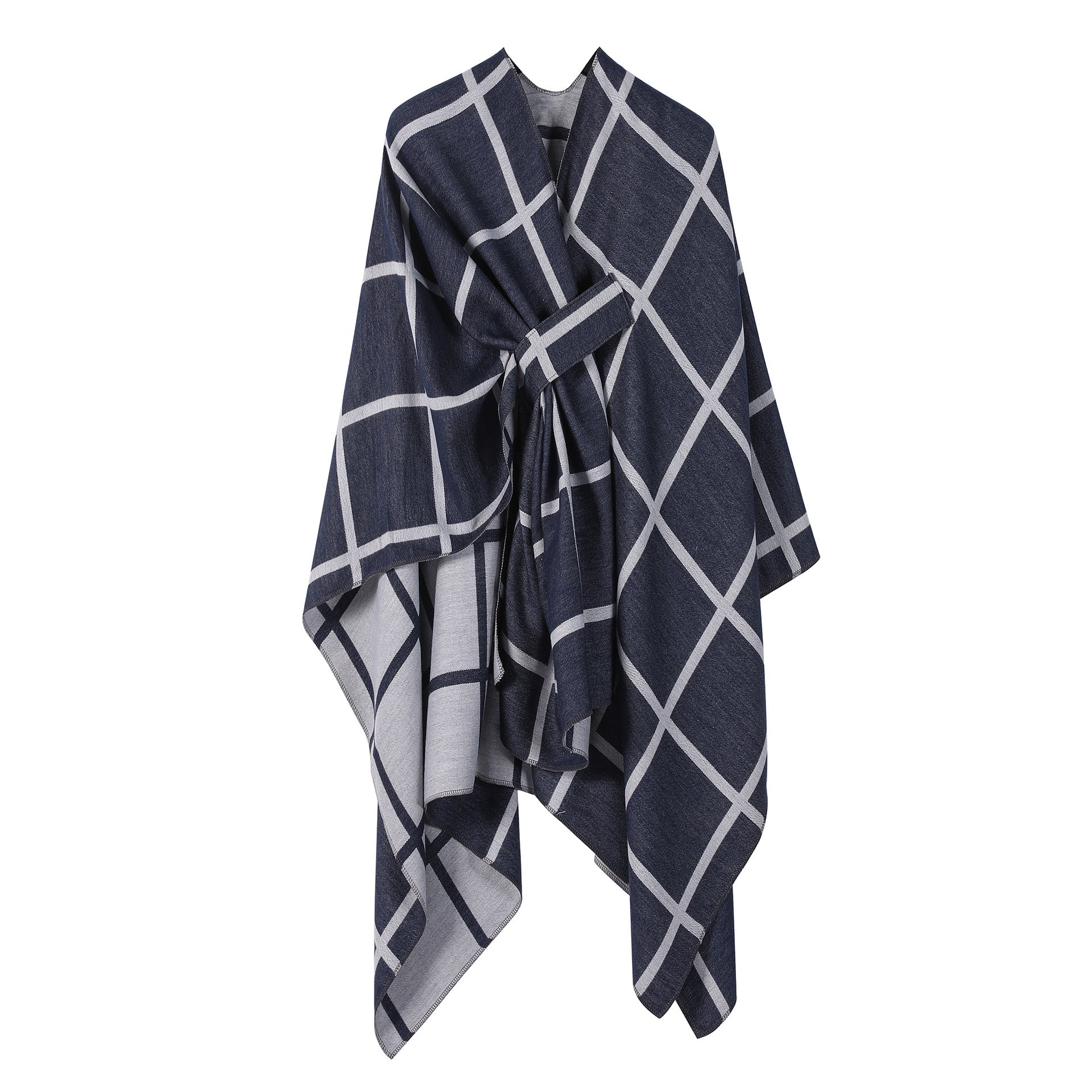 Sarah Express Women's Gingham Check Warm Scarf - Oversized Plaid Shawl Fall Winter Accessory