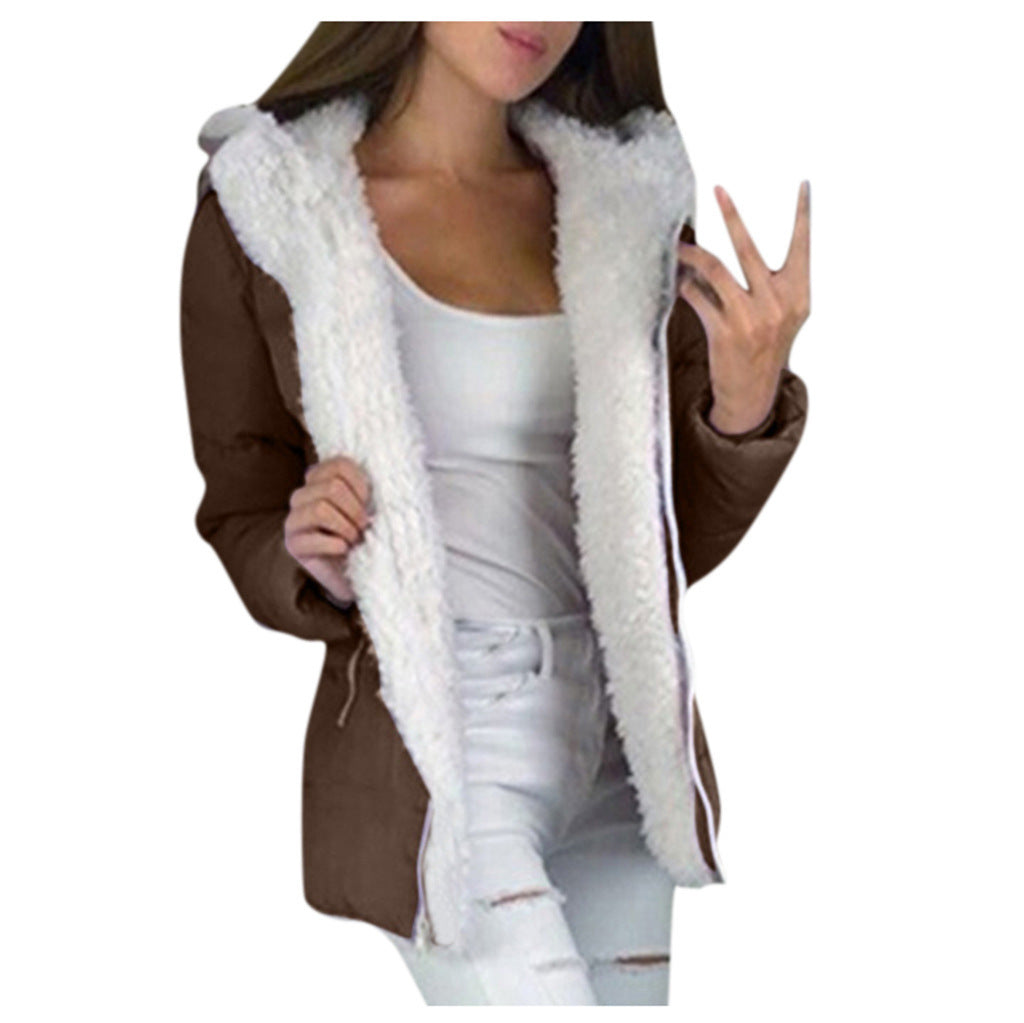 Sarah Express Fleece Lined Hooded Cotton Padded Jacket