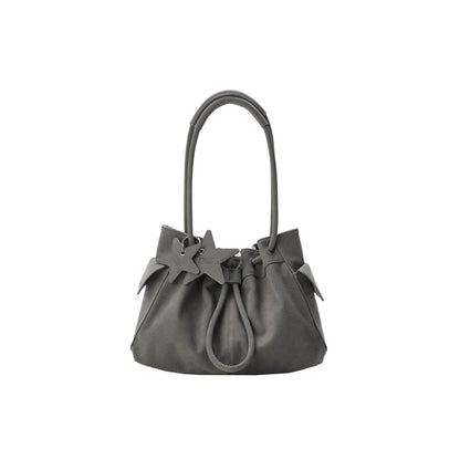 Sarah Express Cloud-Shaped Large Capacity Tote Bag for Women - PU Leather Shoulder Bag with Compartments Elephant Gray