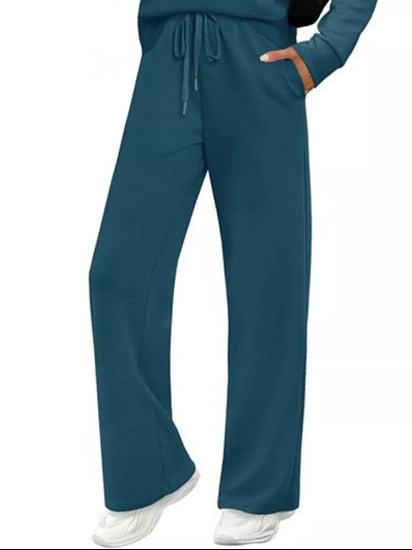 Sarah Express Women's Long Sleeve Round Neck Top and Pants Set