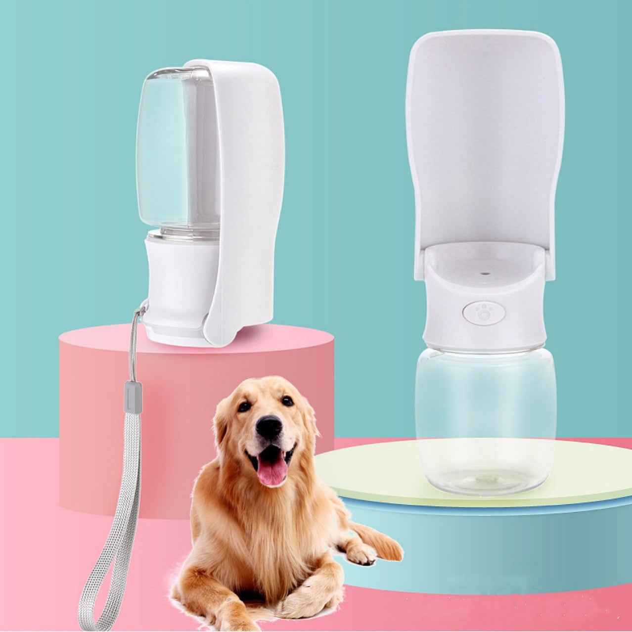 Sarah Express Portable Dog Water Bottle - Foldable Travel Pet Dispenser for Dogs & Cats