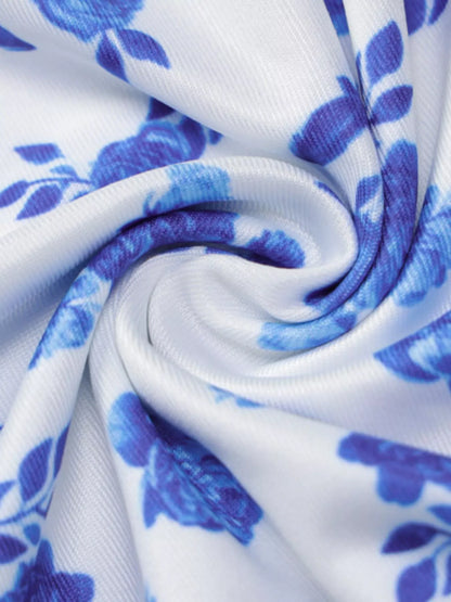 Sarah Express Women's Floral Print Tie Strap Bodycon Maxi Dress