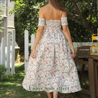 Sarah Express Women's Off Shoulder Floral Maxi Dress Strapless Elegant Summer