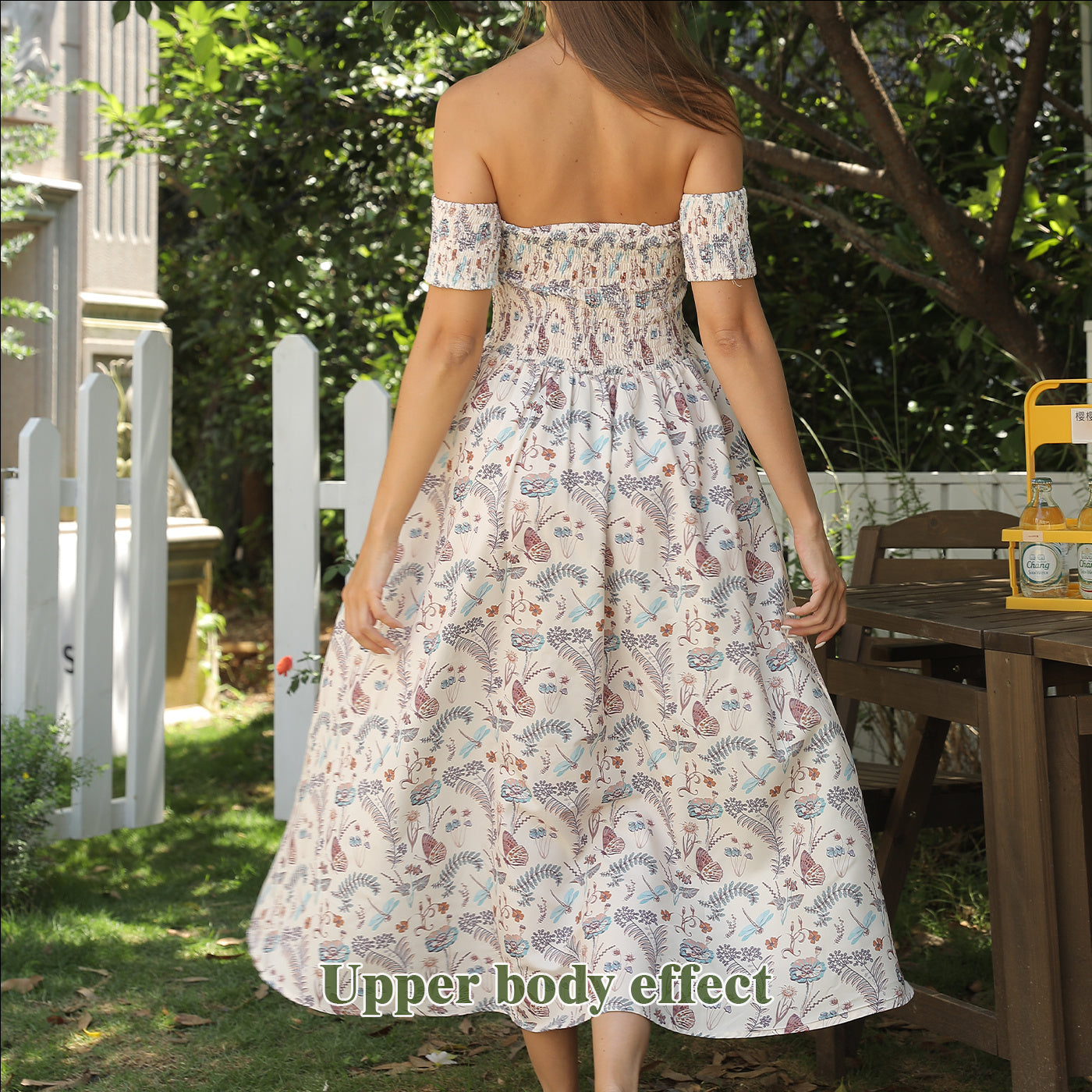 Sarah Express Women's Off Shoulder Floral Maxi Dress Strapless Elegant Summer