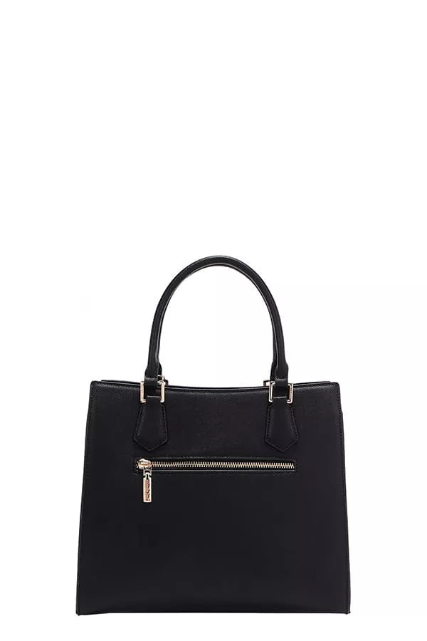 Sarah Express Women’s Structured Monogram Print Tote Bag Vegan Leather
