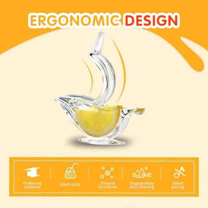 Sarah Express Bird Shape Lemon Juicer - Premium Acrylic Manual Citrus Squeezer Kitchen Gadget
