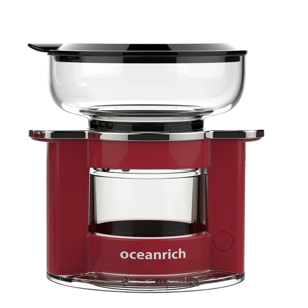 Sarah Express Automatic Rotary Pour Over Coffee Maker - Compact Single Serve Drip Machine Red S2