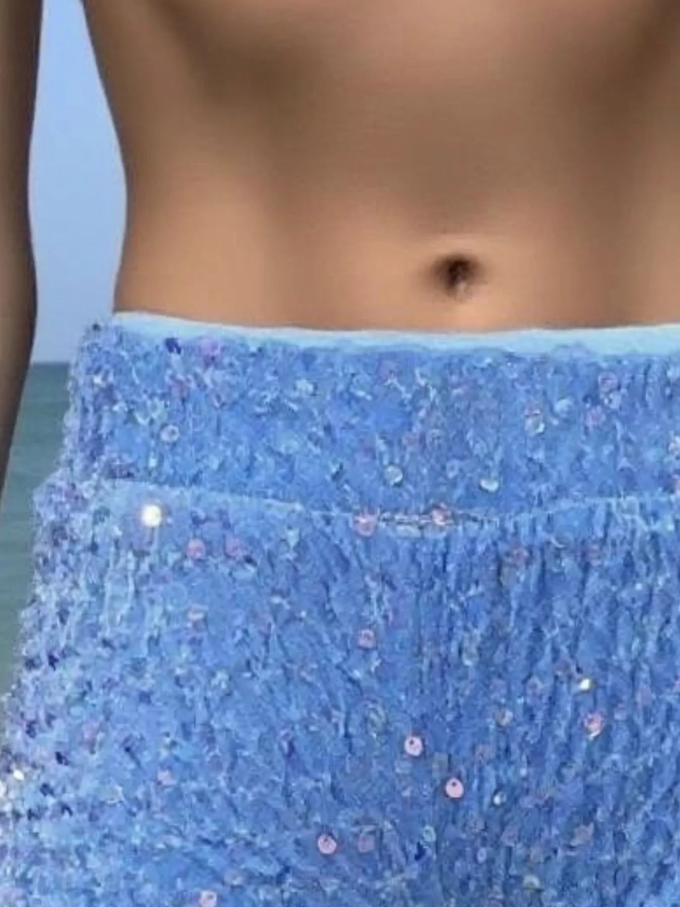 Sarah Express Women's Sequin Embellished High Waist Shorts - Party & Festival Wear