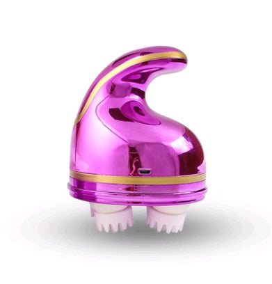 Sarah Express Electric Head Massager 3D Cervical Vertebra Massage - USB Rechargeable Scalp Massager for Stress Relief & Relaxation Rose powder