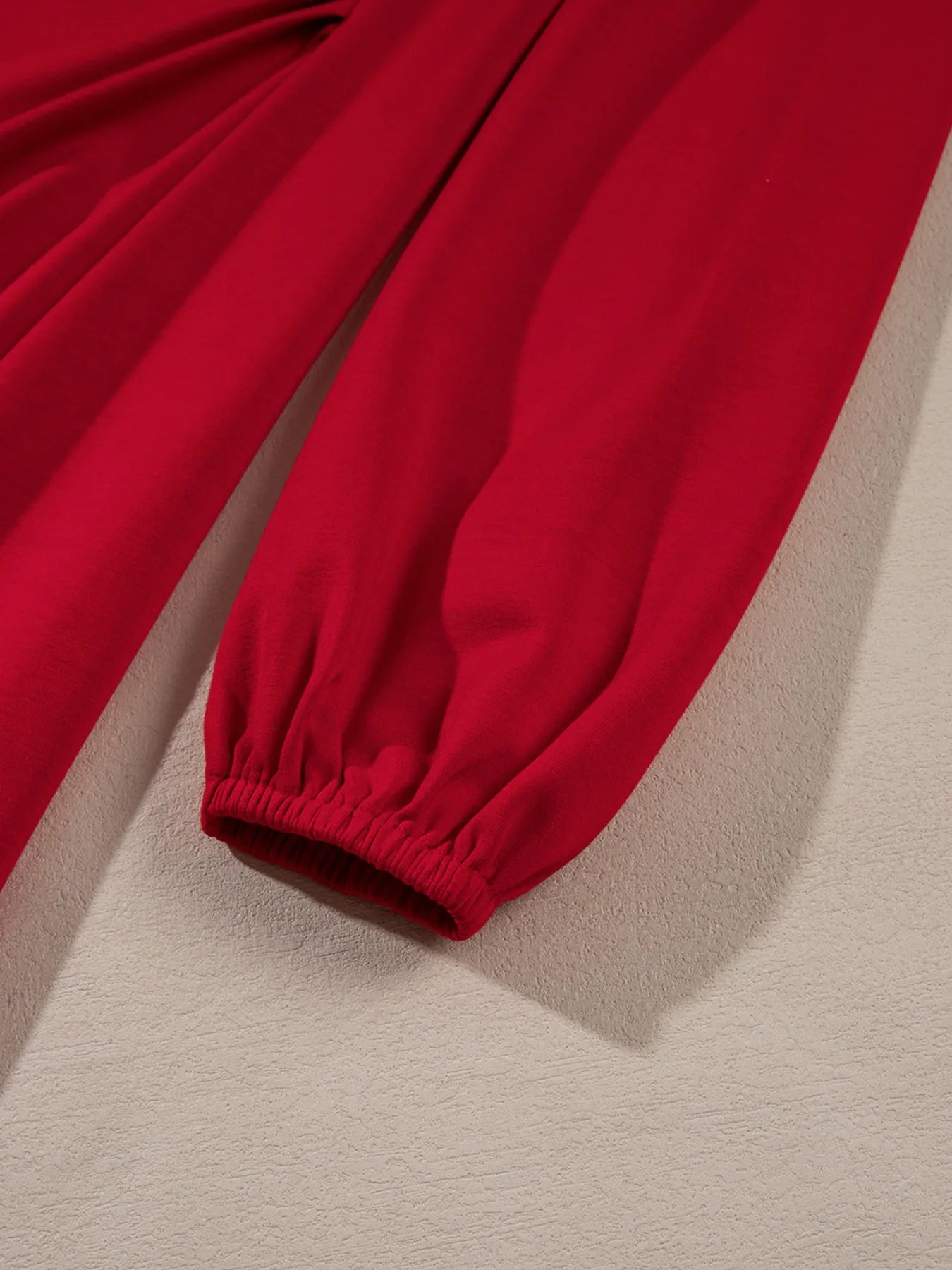 Sarah Express Women's Solid Color Ruched Detail Long Sleeve Midi Dress