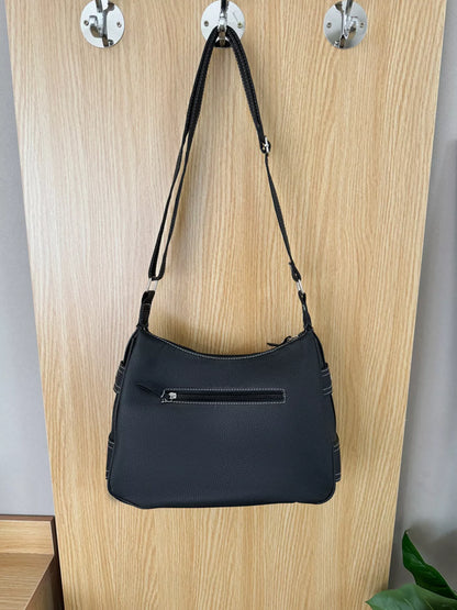 Sarah Express Women's Buckle Decor Flap Crossbody Bag