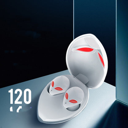 Sarah Express Starman Alien Design Bluetooth 5.0 Wireless Earbuds LED Charging Case