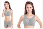 Women's Wireless Support Bra Anti-Sag Full Coverage Cotton Blend Sports