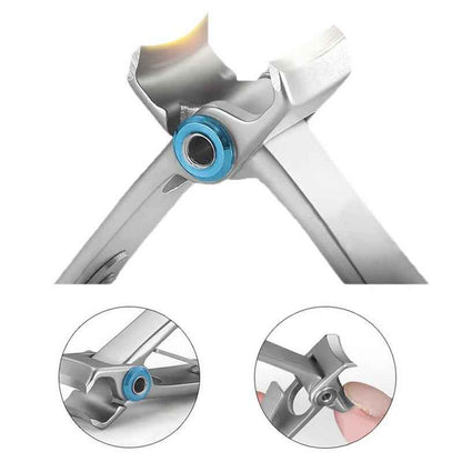 Sarah Express Premium Stainless Steel Nail Clippers for Thick Nails & Toenails - Professional Heavy Duty Trimmer