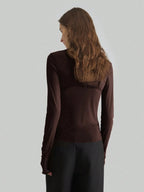 Sarah Express Women's Turtleneck Long Sleeve Top