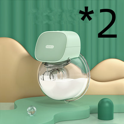 Sarah Express Wearable Hands-Free Electric Breast Pump - USB Rechargeable Silent Portable Milk Extractor 2pcs Green