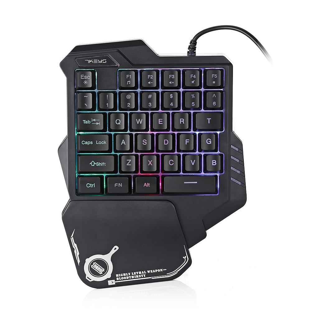 Sarah Express One-Handed RGB Mechanical Gaming Keyboard - Backlit Portable Mini Keypad Controller