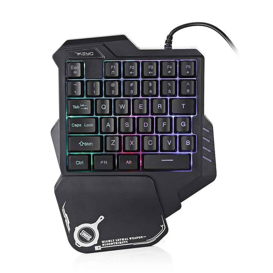 Sarah Express One-Handed RGB Mechanical Gaming Keyboard - Backlit Portable Mini Keypad Controller