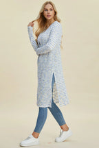 Sarah Express Women’s Plus Size Open Front Longline Cardigan Sweater

