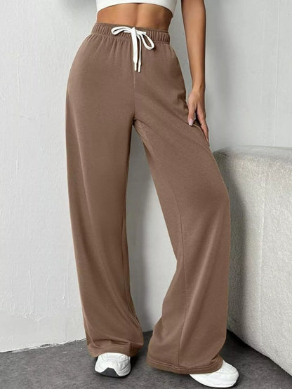 Trendsi Women's Drawstring Wide Leg Pants