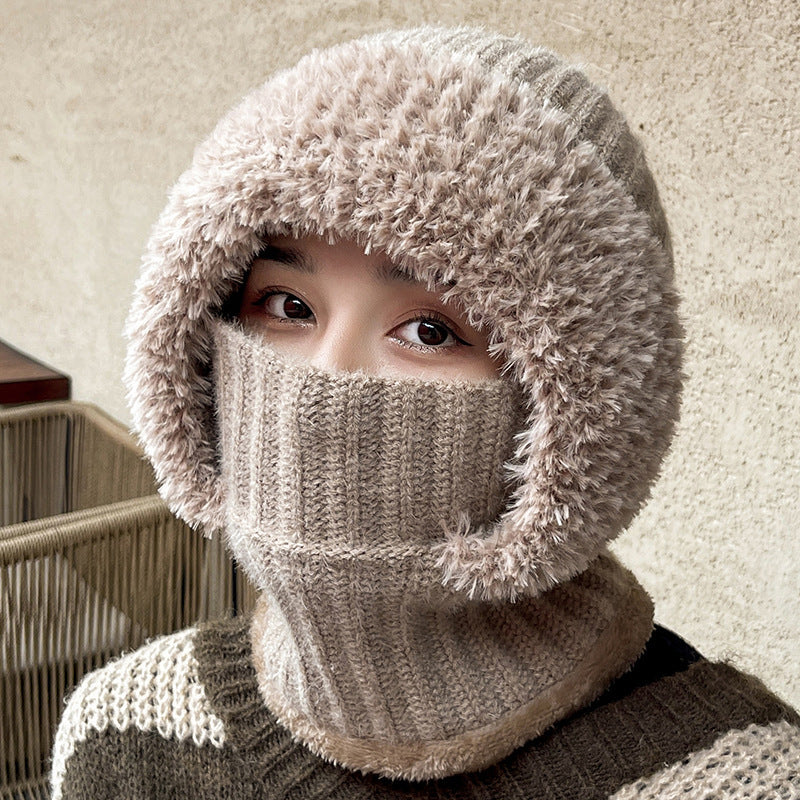 Sarah Express Women's Multifunctional Hat Scarf Combo Winter Windproof Neck Warmer Dome Crown