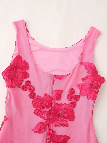 Sarah Express Women's Floral Wide Strap Midi Dress with Tied Waist