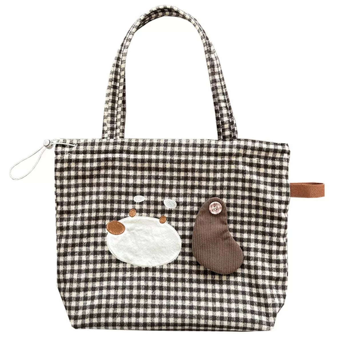 Sarah Express Women's Gingham Drawstring Handbag