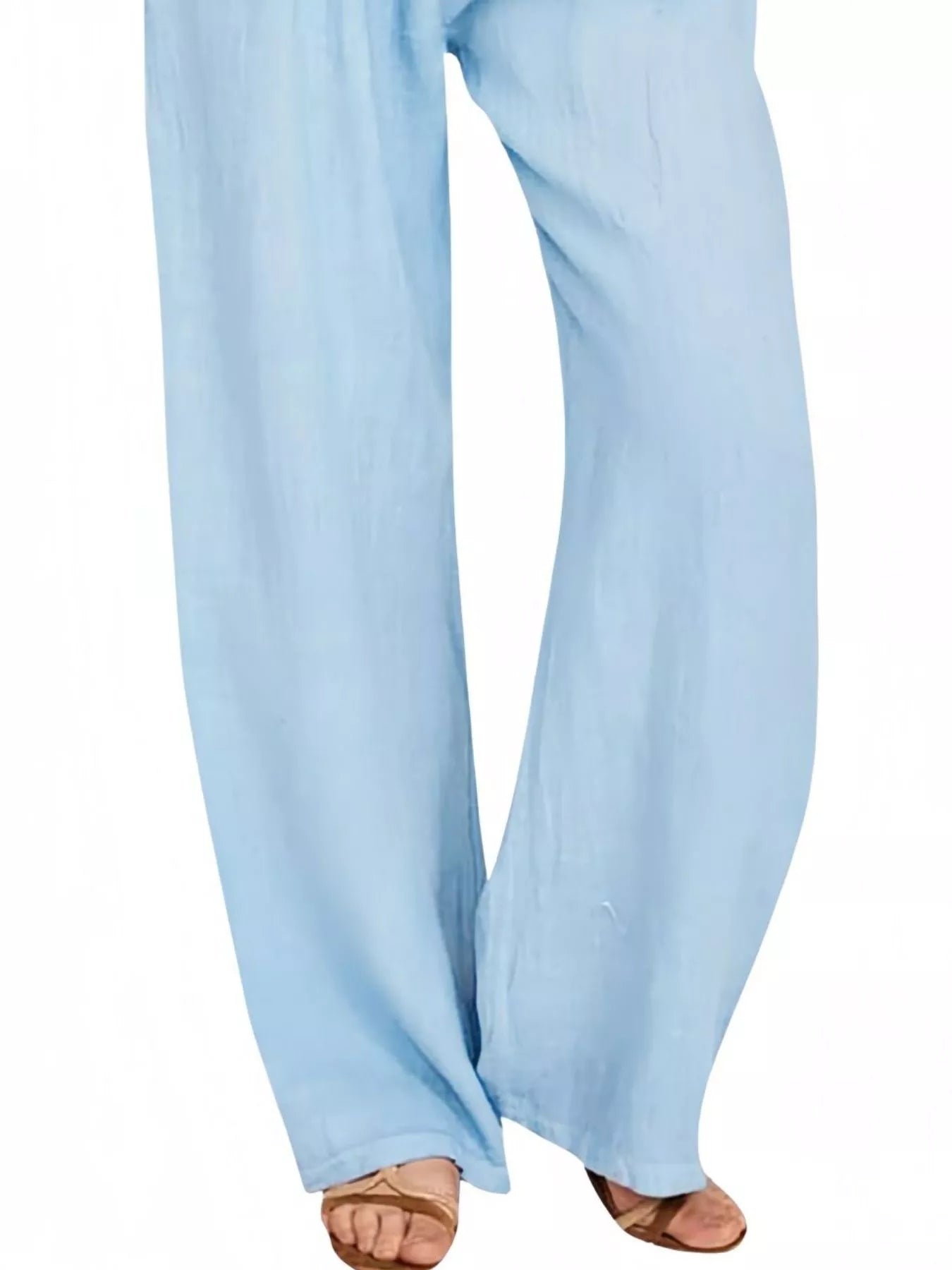 Sarah Express Women's Casual Wide Leg Pants with Drawstring