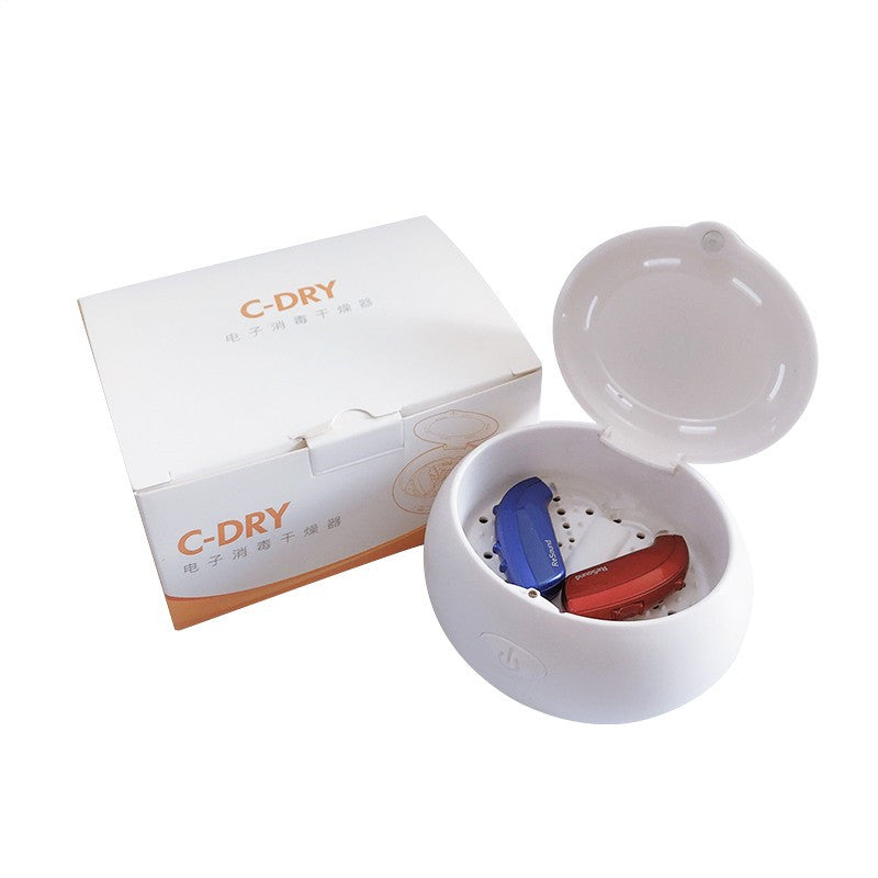 UV Hearing Aid Dryer Case - Electric USB Dehumidifier Box for Hearing Aids & Headphones