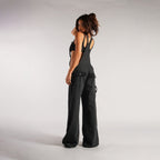Women's Y2K Denim Overalls High Waist Wide Leg Suspender Jumpsuit